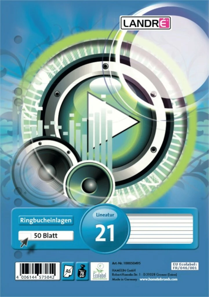 herlitz Ringbucheinlagen x.book, DIN A5, liniert (EAN: 4006144575042)