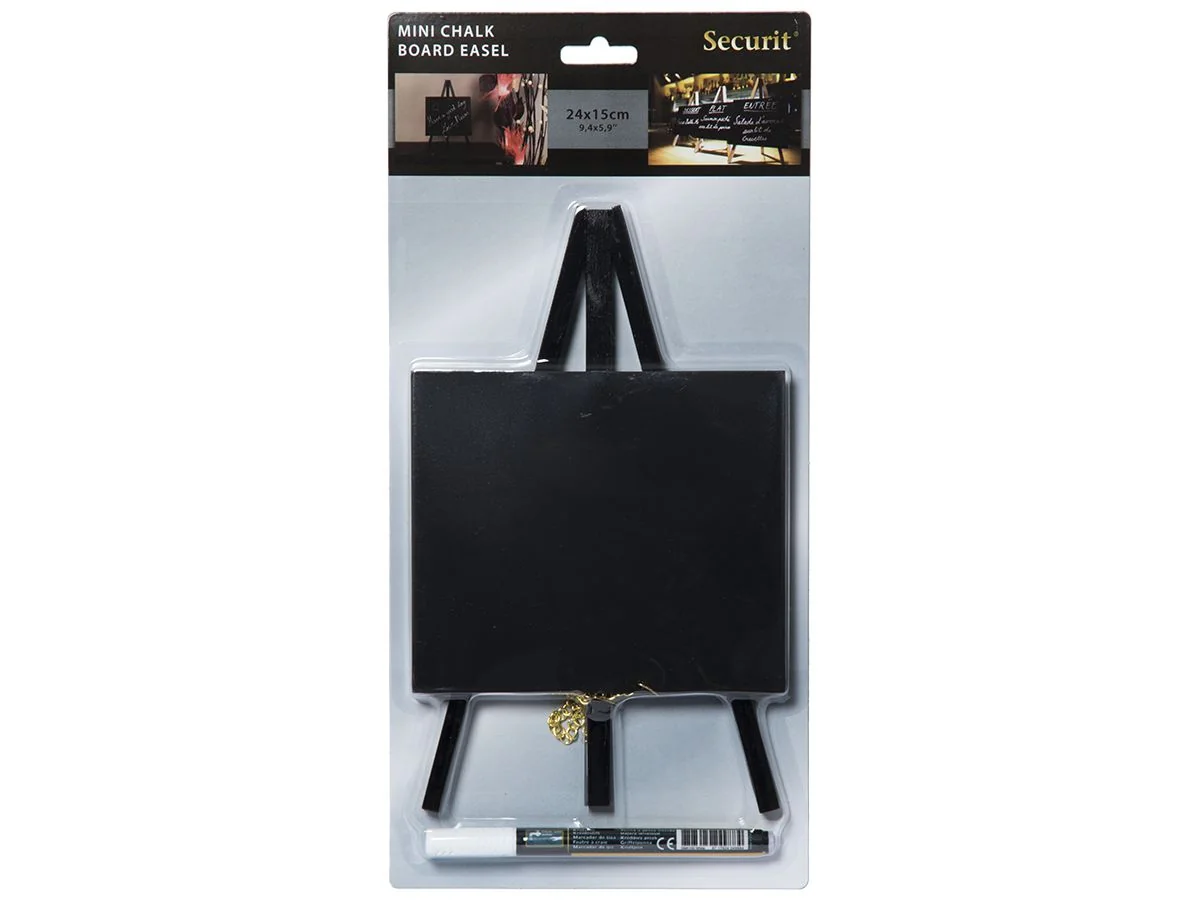 Securit Tisch-Kreidetafel MINI mit Staffelei, schwarz (EAN: 8718226495426)