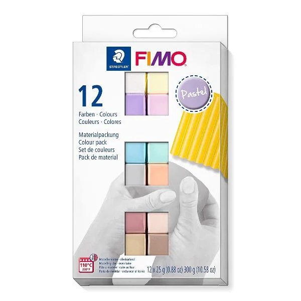 FIMO SOFT Modelliermasse-Set "Pastel", 12er Set (EAN: 4007817053423)