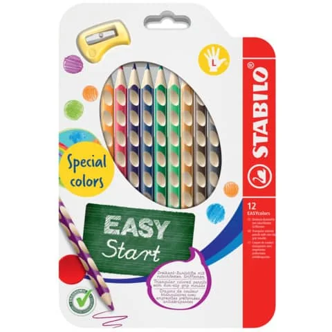 STABILO Dreikant-Buntstifte EASYcolors L, 12er Kartonetui (EAN: 4006381606011)
