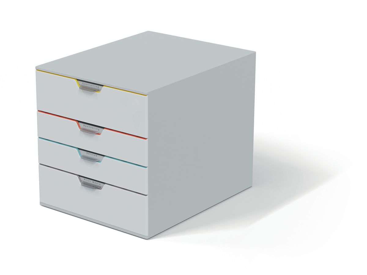 DURABLE Schubladenbox VARICOLOR MIX 4, 4 Schubladen, weiß (EAN: 4005546736105)