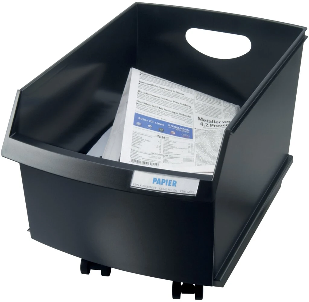 HAN Papierkorb LOGO-DRIVE, Polystyrol, 25 Liter, schwarz (EAN: 4012473184923)