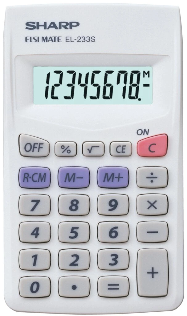 SHARP Taschenrechner EL-233 S, Batteriebetrieb (EAN: 4974019023014)