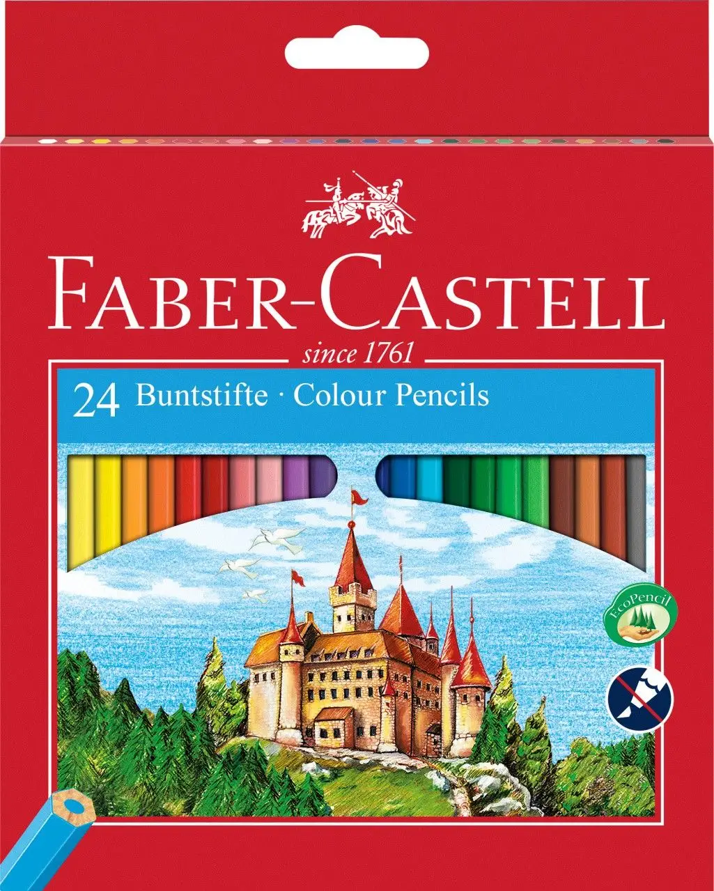 FABER-CASTELL Hexagonal-Buntstifte CASTLE, 24er Kartonetui (EAN: 7891360580065)