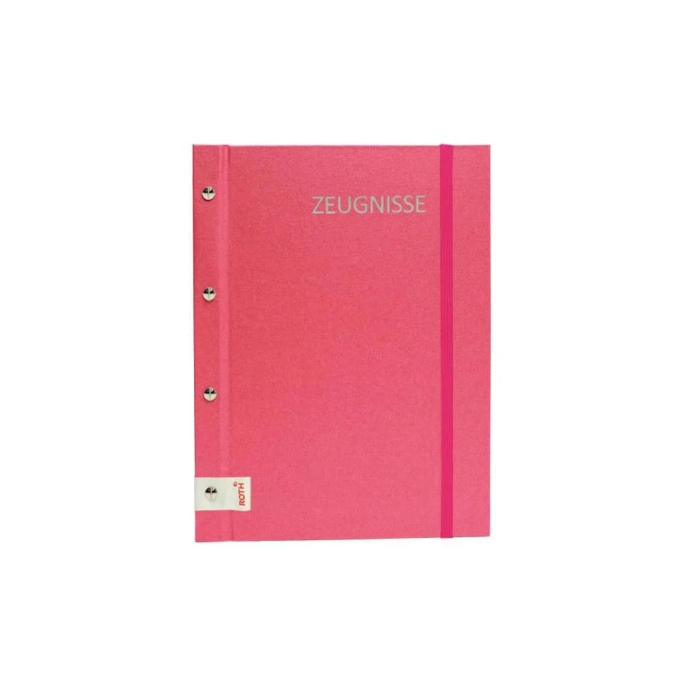 ROTH Zeugnismappe Metallium mit Buchschrauben, pink (EAN: 4028279885636)
