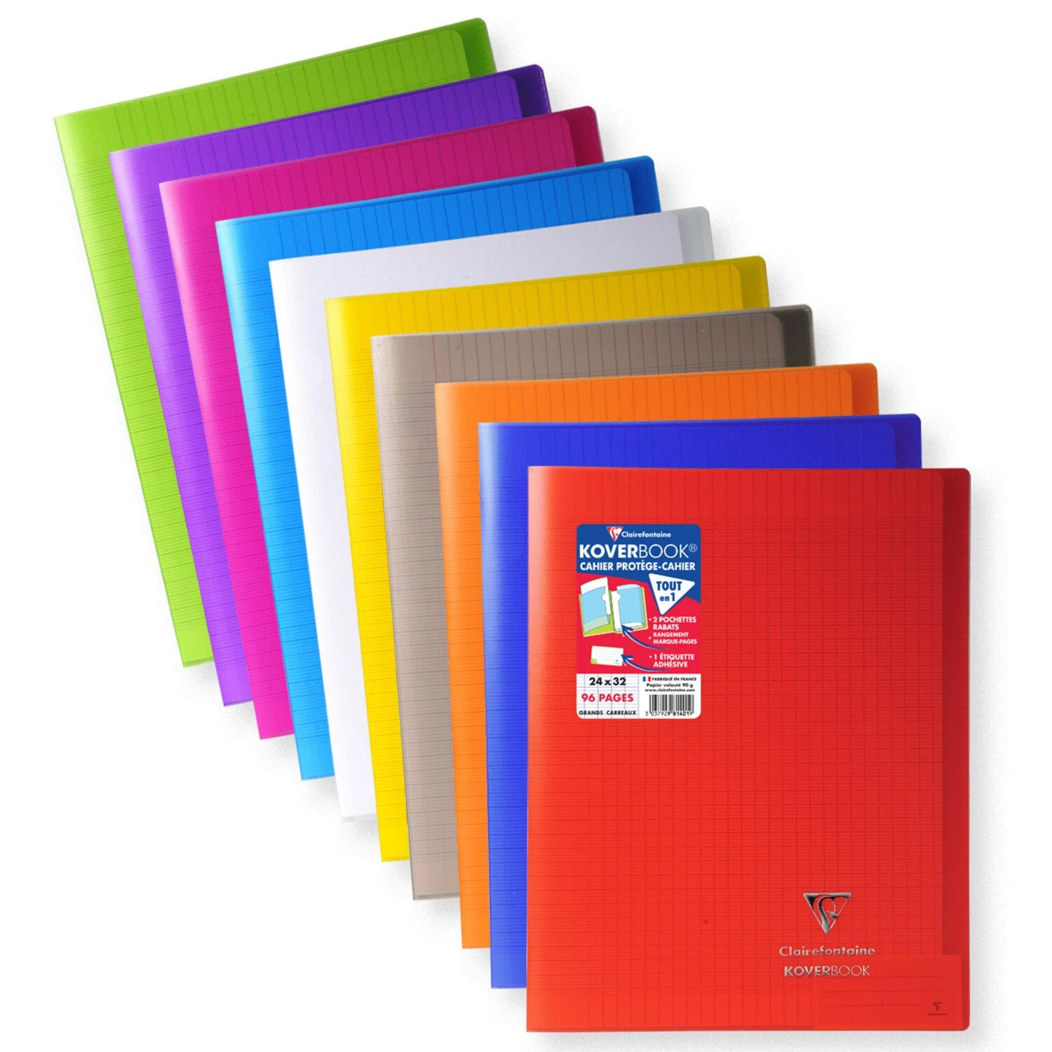 Clairefontaine Koverbook-Heft mit Fadenheftung, 240 x 320 mm, sortiert, assorti (EAN: 3037929814019)