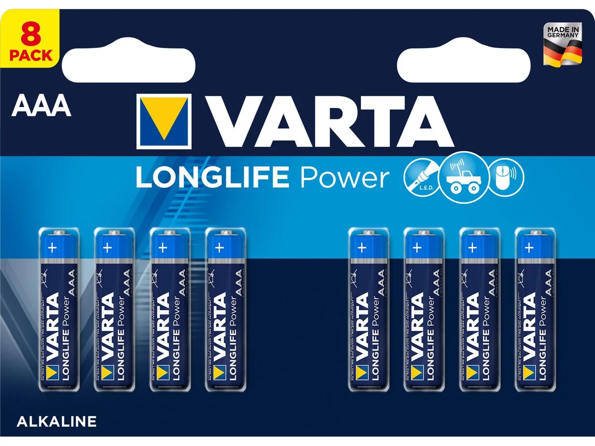 VARTA Alkaline Batterie Longlife Power, Micro (AAA/LR03) (EAN: 4008496559787)