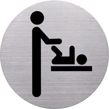 helit Piktogramm "the badge" Wickelraum, rund, silber (EAN: 4012086033847)