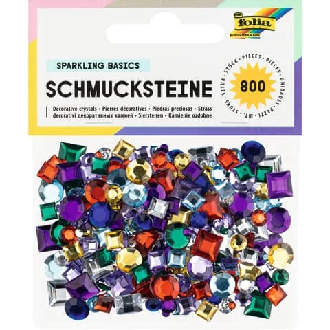 folia Schmucksteine, sortiert eckig und rund, sortiert (EAN: 4001868012408)