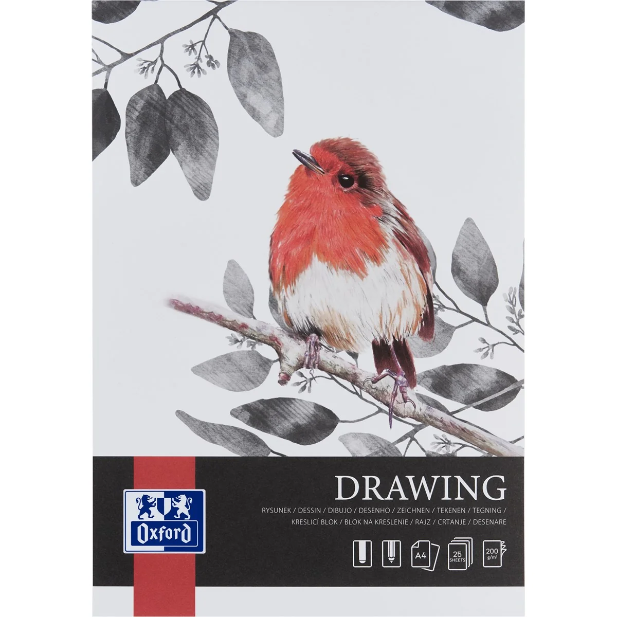 Oxford Art Zeichenblock "Drawing", DIN A4, 200 g/qm (EAN: 5904017077862)