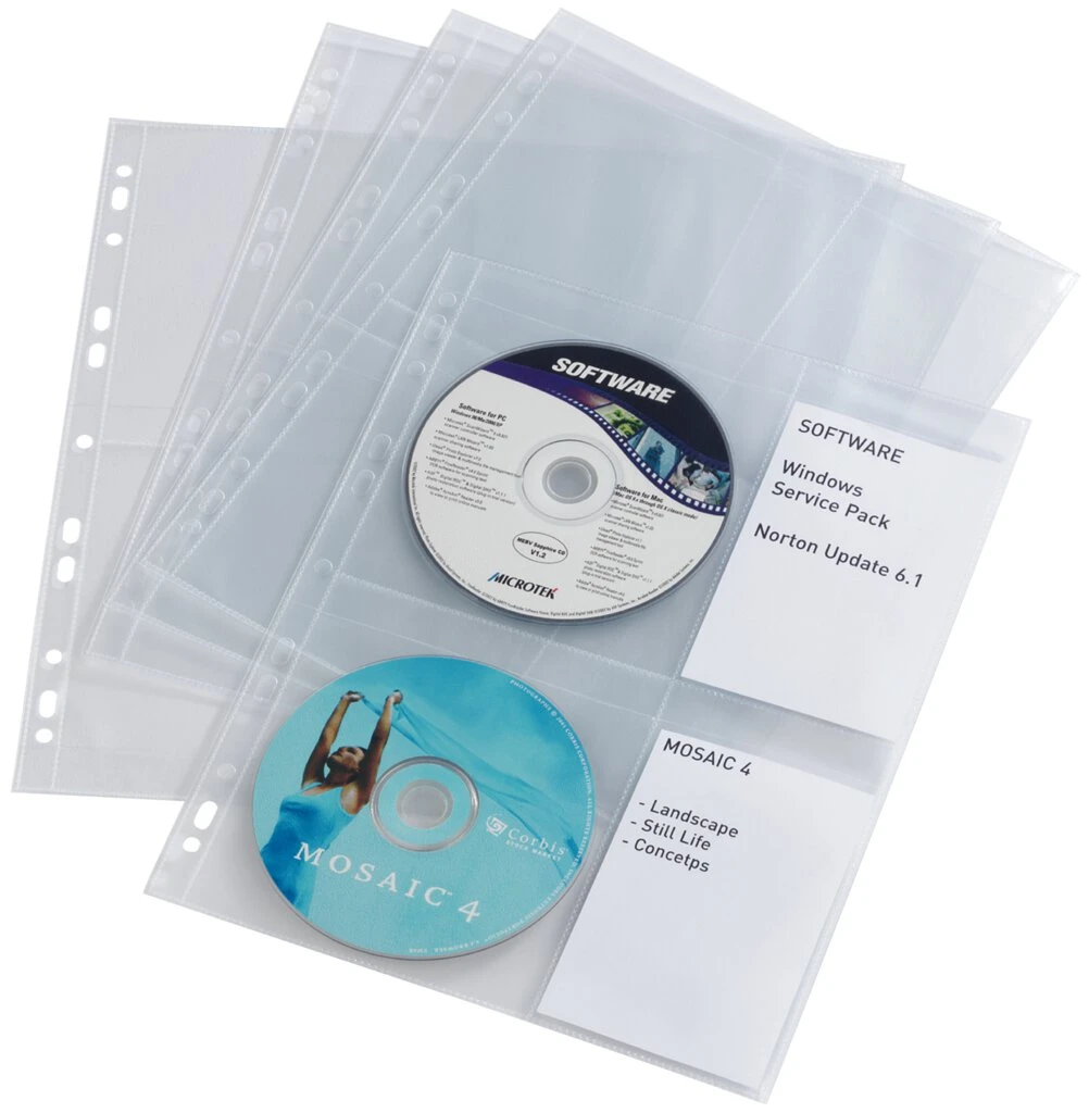 DURABLE CD-/DVD-Hülle COVER LIGHT M, für 4 CD's, PP, DIN A4, transparent (EAN: 4005546502168)