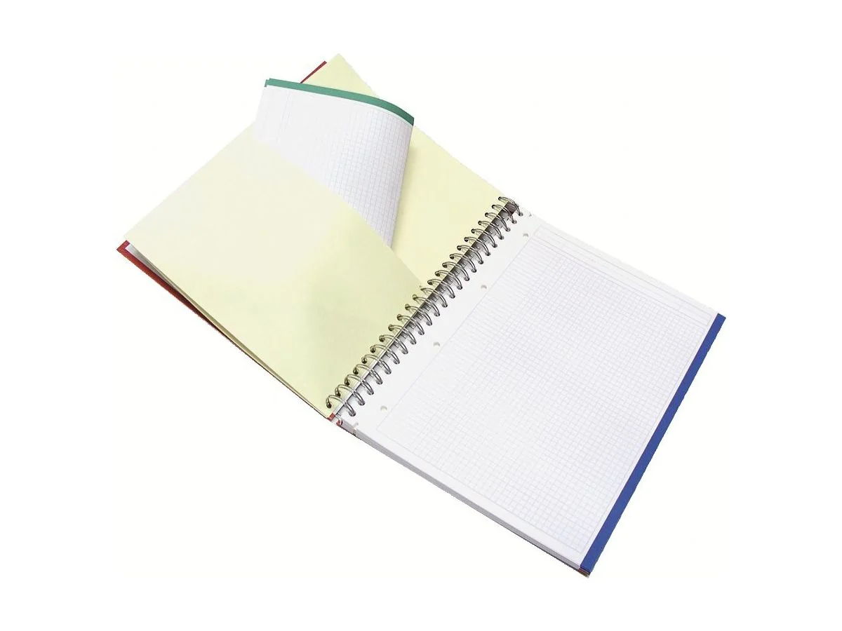 Clairefontaine Bind'O Block-Heft, A4+, kariert, noir, bleu, rouge, vert (EAN: 3329680829204)