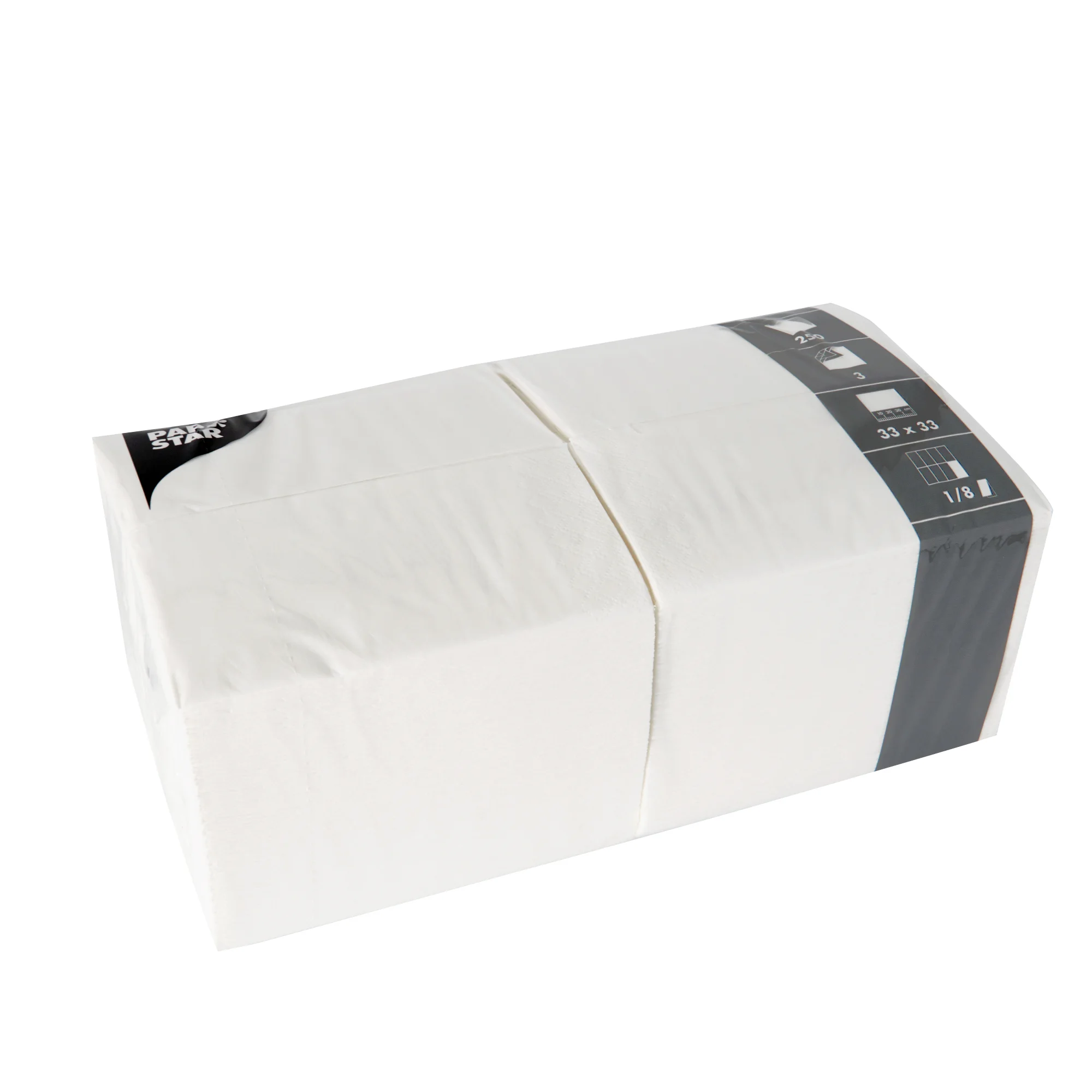 PAPSTAR Bistro-Servietten, 330 x 330 mm, 3-lagig, weiß (EAN: 4002911142349)
