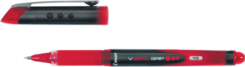 PILOT Tintenroller V-BALL Grip 10, rot (EAN: 4902505323195)