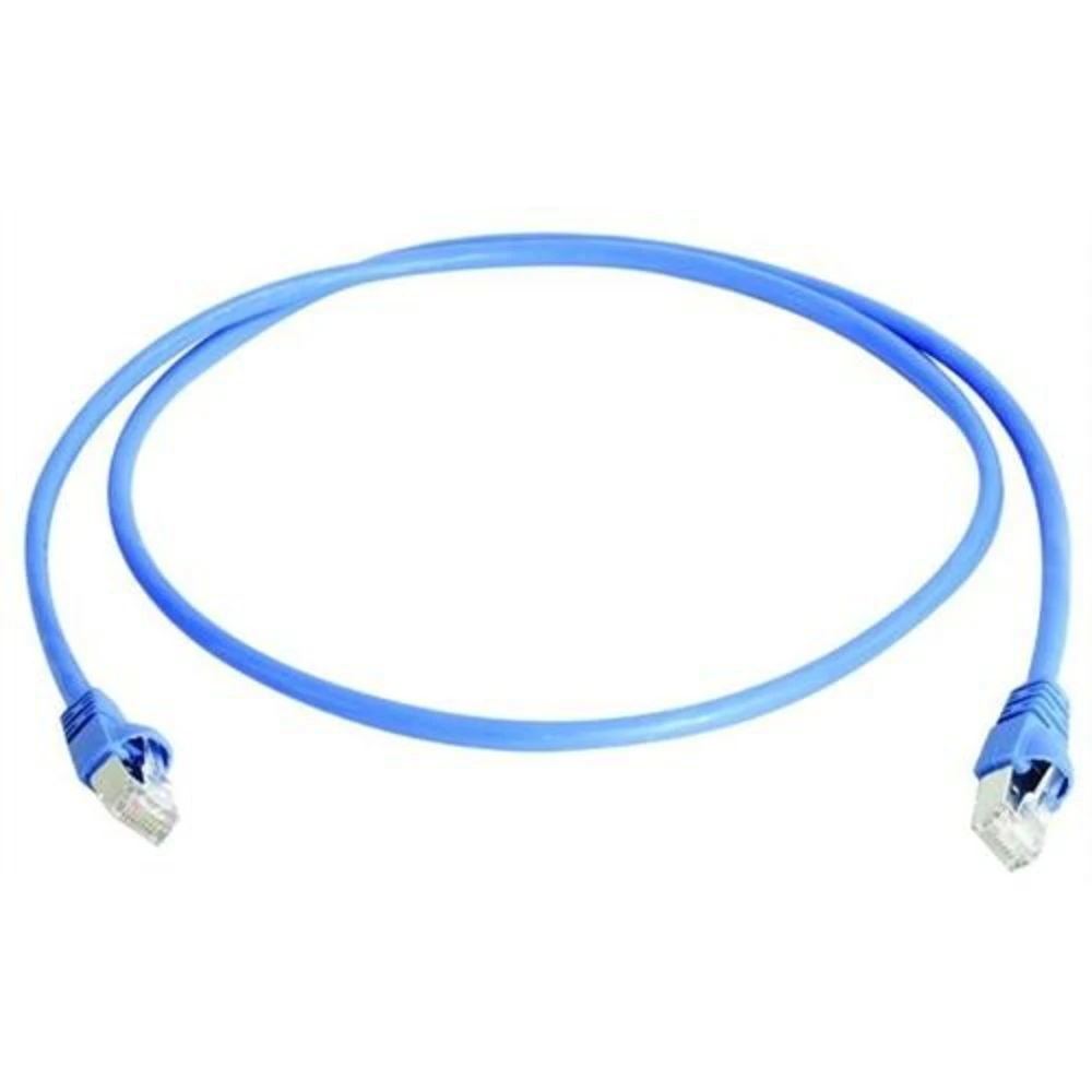 Telegärtner Patchkabel, Kat.6A (tief), S/FTP, 1,0 m, blau (EAN: 4018359286484)