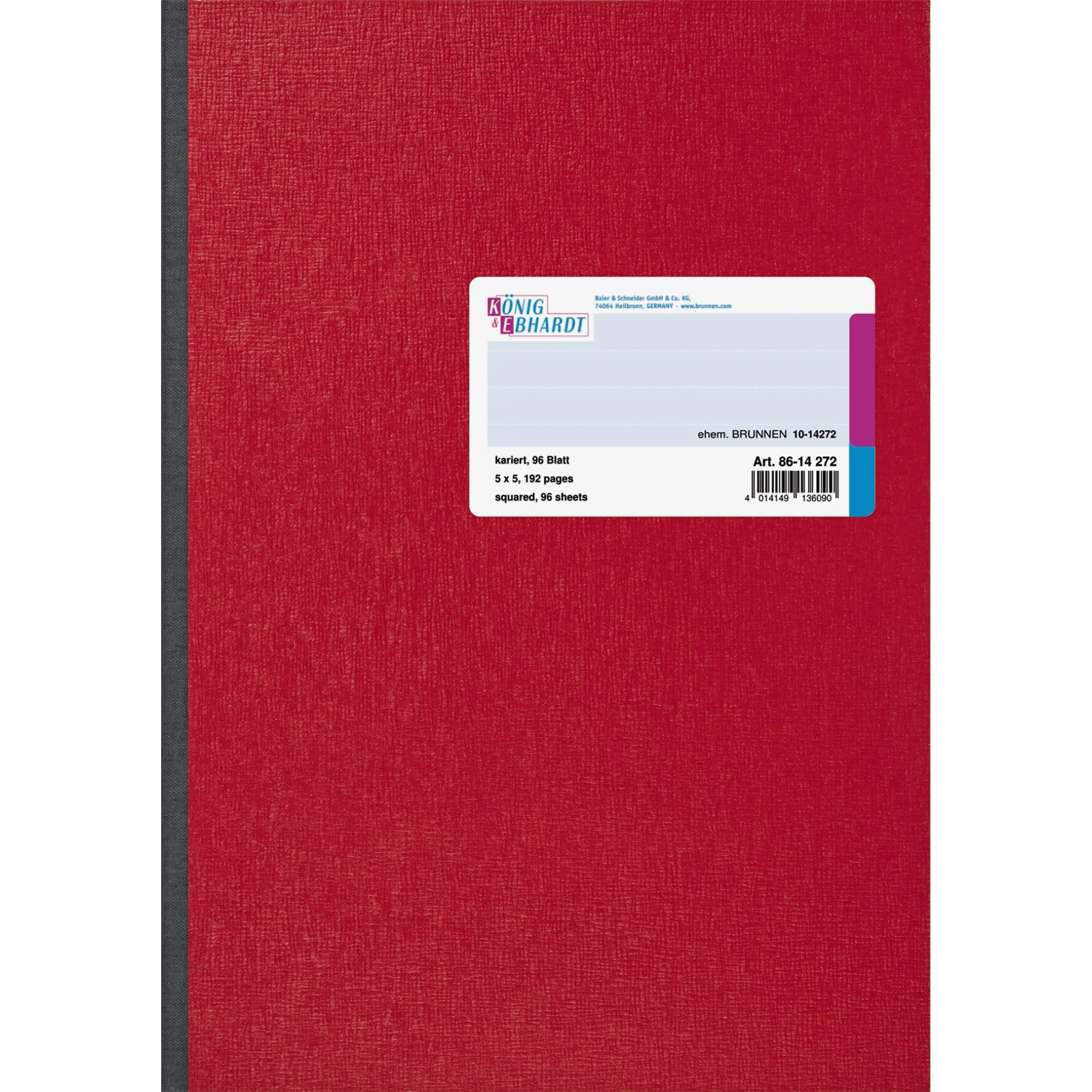 KÖNIG & EBHARDT Kladde, DIN A4, 96 Blatt, kariert (EAN: 4014149136090)