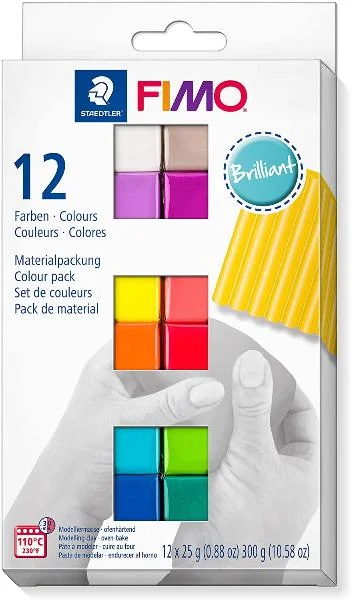 FIMO SOFT Modelliermasse-Set "Brilliant", 12er Set (EAN: 4007817053416)