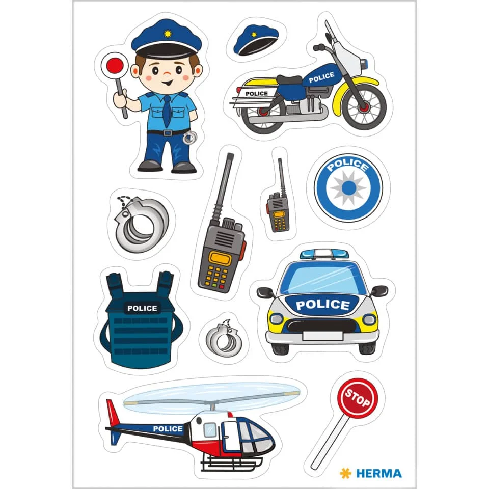 HERMA Sticker DECOR "Polizei", aus Papier (EAN: 4008705154840)