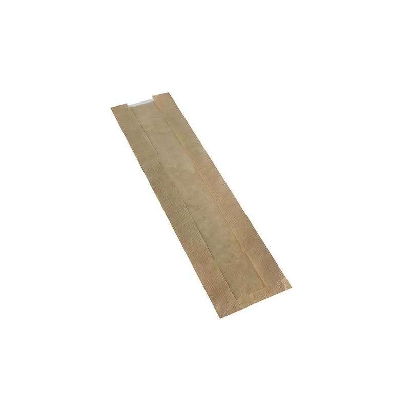 PAPSTAR Sichtstreifenbeutel "pure", 580 x 120 x 50 mm, braun (EAN: 4002911875223)