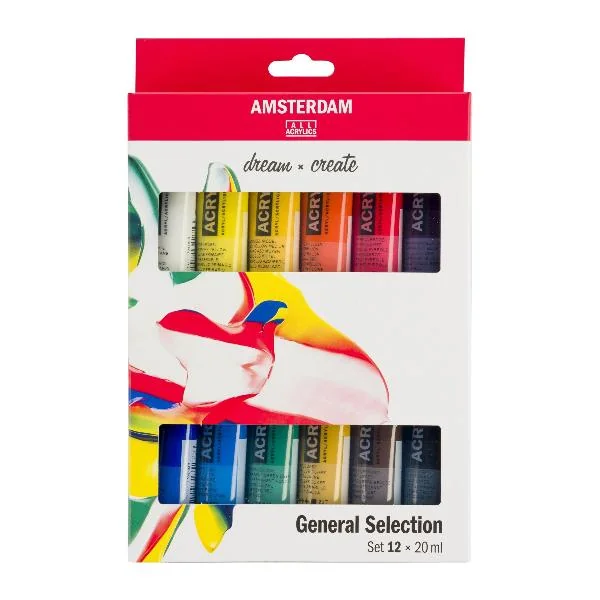 ROYAL TALENS Acrylfarbe AMSTERDAM Introset II, 12 x 20 ml (EAN: 8712079329327)