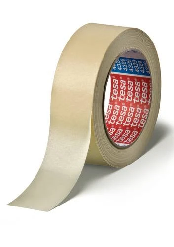 tesa Maler Krepp 4329 Papierabdeckband, 19 mm x 50 m, pastellgelb (EAN: 4005800208447)