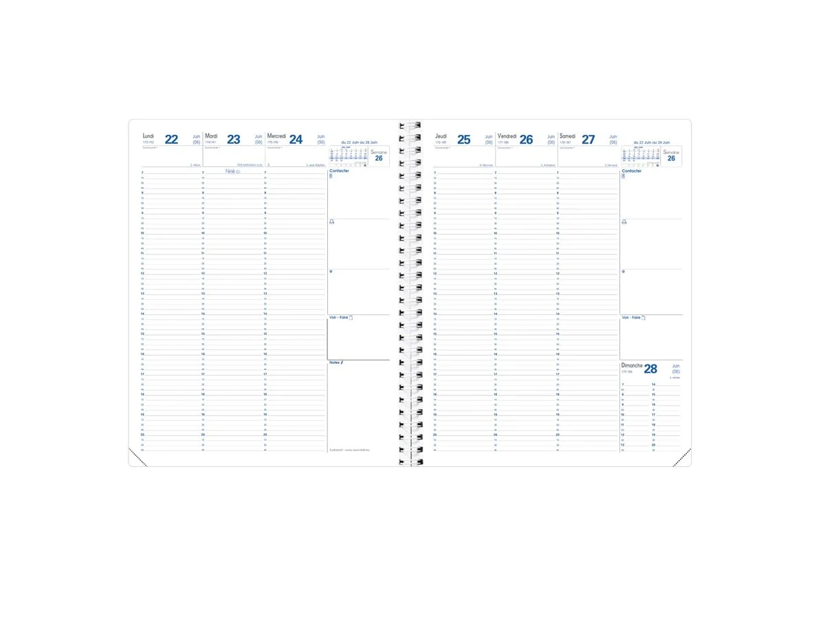 QUO VADIS Nachfüllblock für den Euréquart-Terminkalender, 2027, 240 x 300 mm, blanc (EAN: 3371010125821)