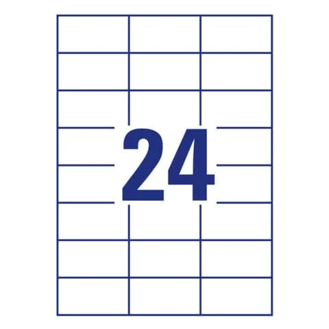 AVERY Zweckform Universal-Etiketten, 64,6 x 33,8 mm, weiß (EAN: 4004182433348)