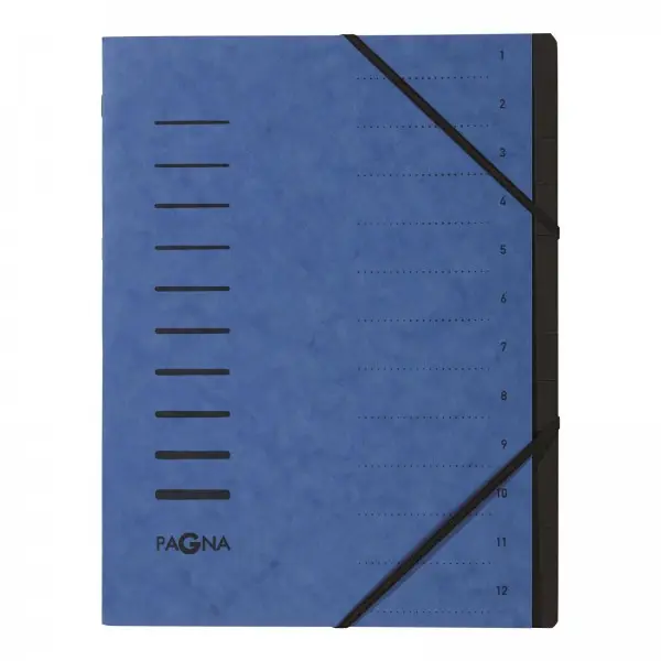 PAGNA Ordnungsmappe "Sorting File", 12 Fächer, blau (EAN: 4013951008045)
