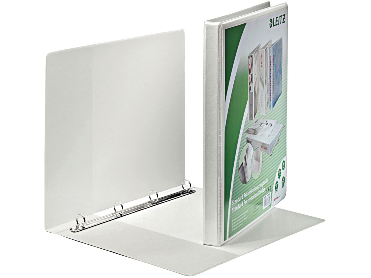 LEITZ Präsentations-Ringbuch, A4 Überbreite, weiß, 4 Rund- (EAN: 4002432367108)