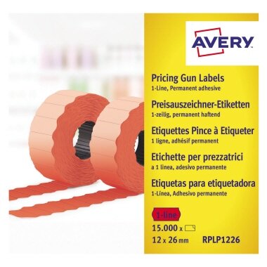 AVERY Zweckform Preisauszeichner-Etiketten, 26 x 12 mm, rot (EAN: 5014702023736)