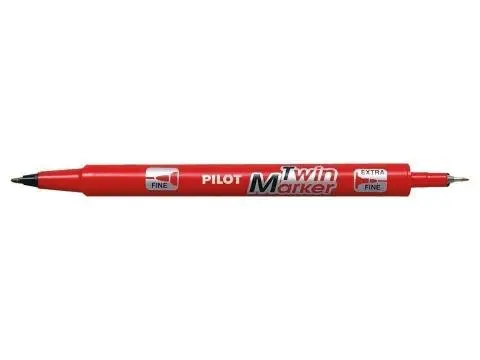 PILOT Permanent-Marker Twin Marker, extra fein, rot (EAN: 4902505342097)
