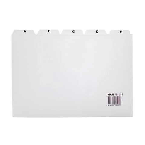 HAN Karteiregister A-Z, PP, A5 quer, grau, 25-teilig (EAN: 4012473985070)