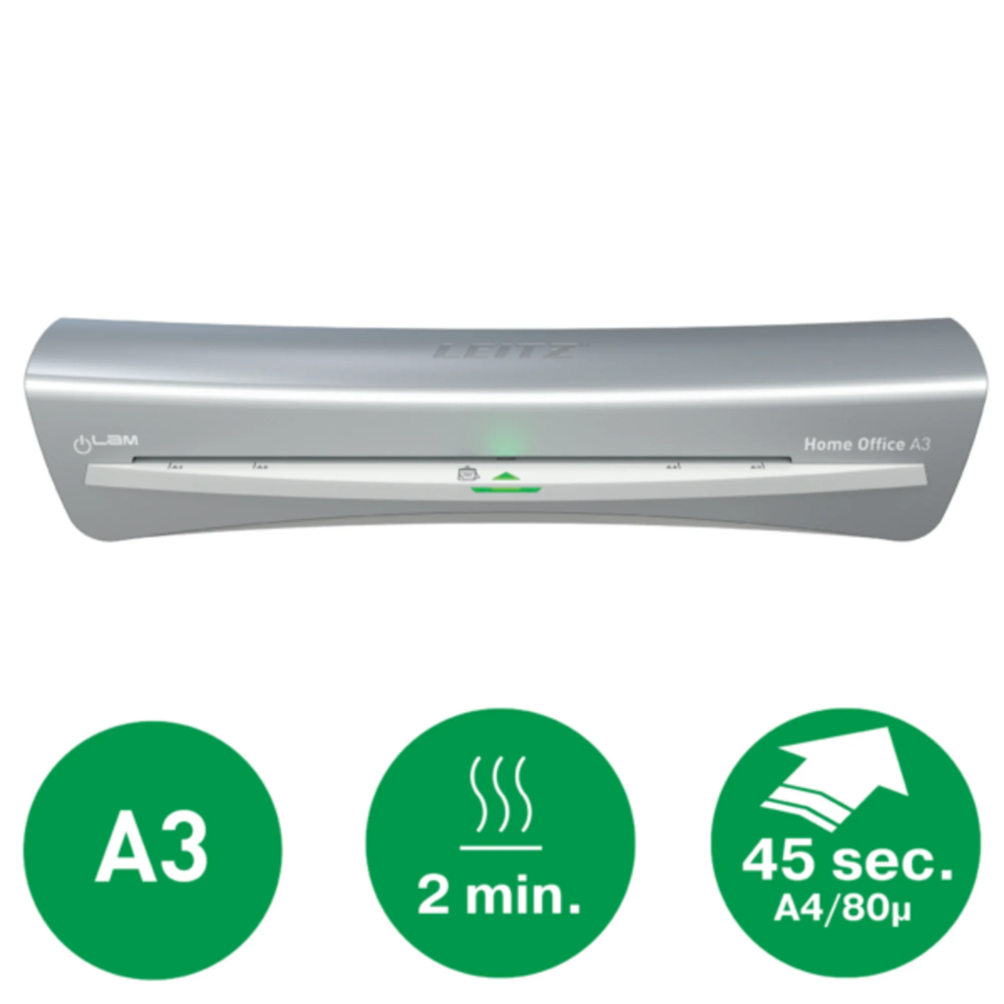 LEITZ Laminiergerät iLAM Home Office A3, bis DIN A3, silber (EAN: 4002432113057)