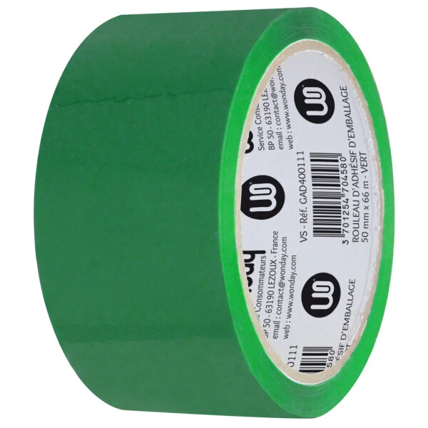 Wonday Verpackungsklebeband, aus PP, 50 mm x 66 m, grün (EAN: 3701254704580)