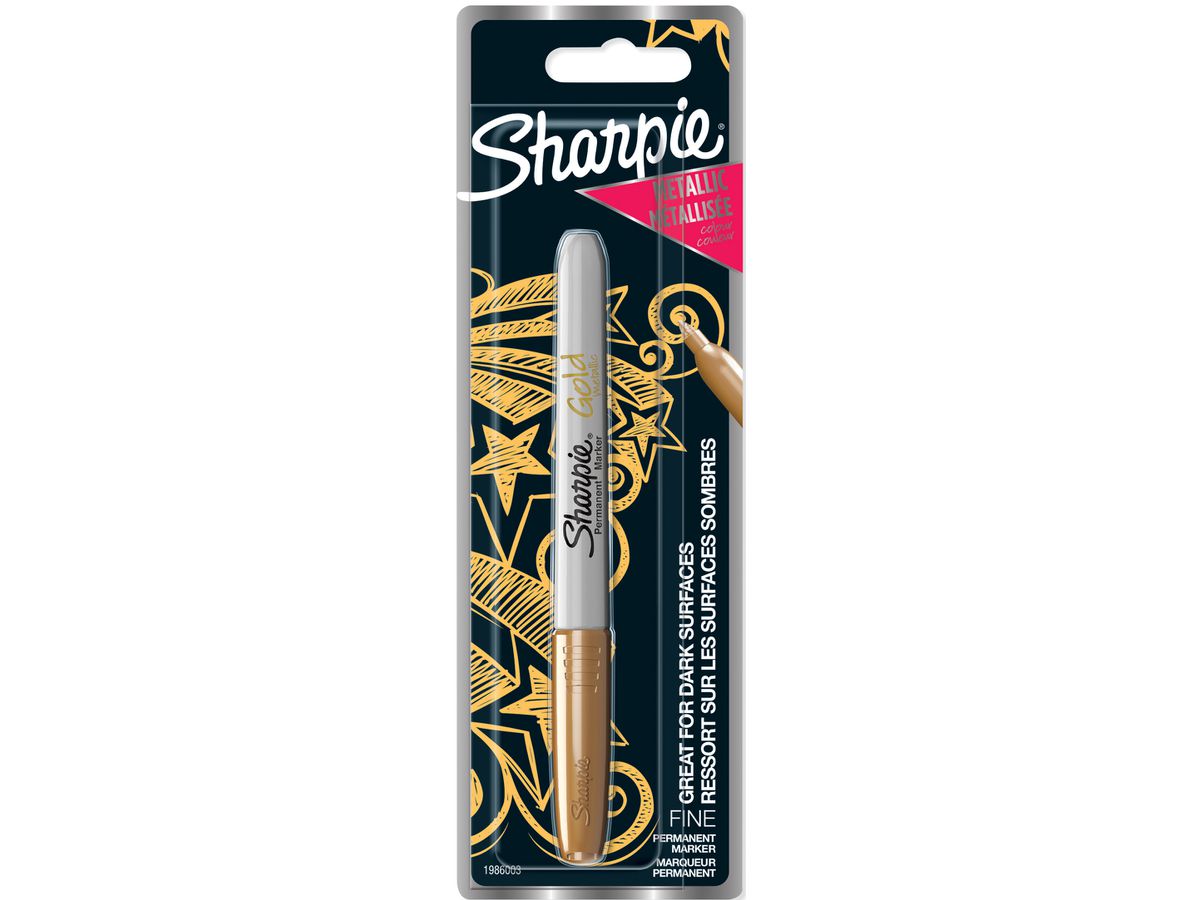 Sharpie Permanent-Marker Metallic, gold, auf Blisterkarte (EAN: 3501179860039)