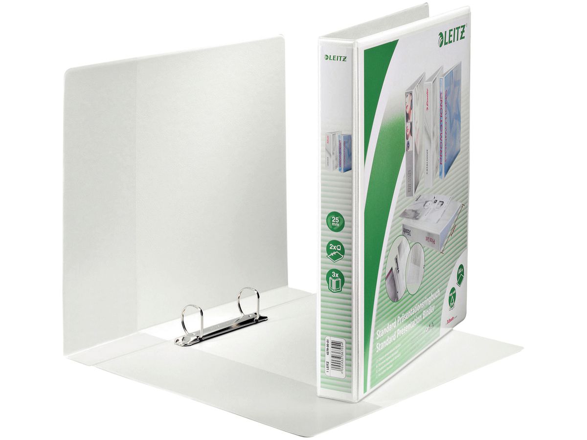 LEITZ Präsentations-Ringbuch, A4 Überbreite, weiß, 2 D-Ring (EAN: 4002432367054)