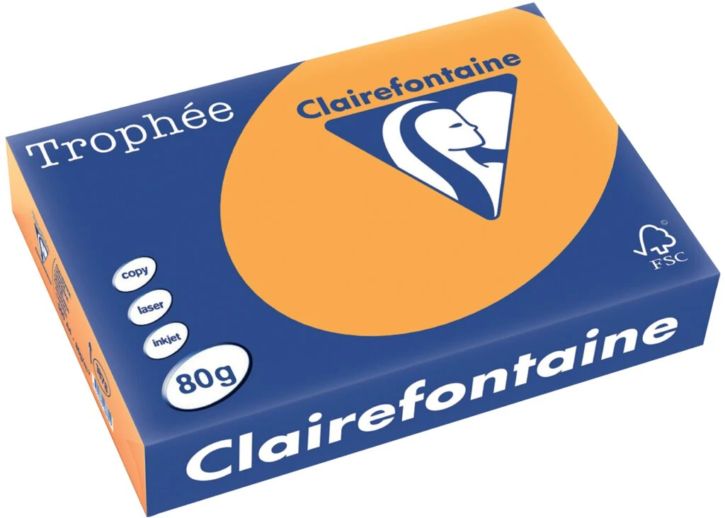 Clairefontaine Multifunktionspapier Trophée, A4, mandarine (EAN: 3329680187809)
