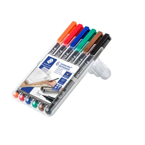 STAEDTLER Lumocolor Permanent-Marker 313S, 6er Etui (EAN: 4007817308493)