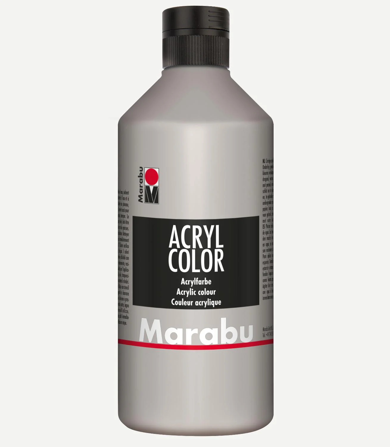 Marabu Acrylfarbe Acryl Color, 500 ml, silber 082 (EAN: 4007751775948)