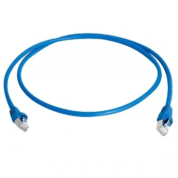 Telegärtner Patchkabel, Kat.6A (tief), S/FTP, 5,0 m, blau (EAN: 4018359286637)