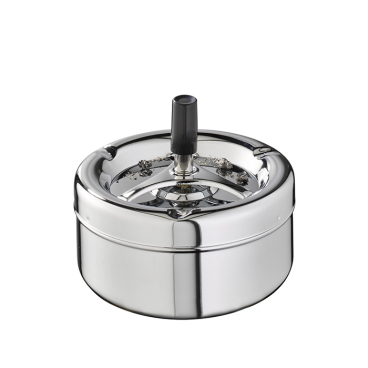APS Drehaschenbecher PUSH, silber (EAN: 4004133000544)