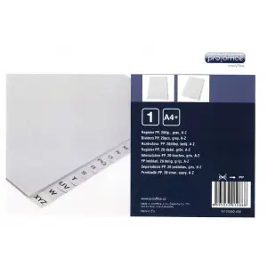 proOFFICE Kunststoff-Register, A-Z, A4, 20-teilig (EAN: 8595033206656)